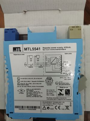 MTL5541/S -T 반복기 전원 공급 4/20mA, 2 또는 3 와이어 송신기