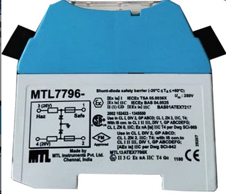 20mA MTL7796 MTL 본질 안전 장애, 2 와이어 MTL 제너 배리어